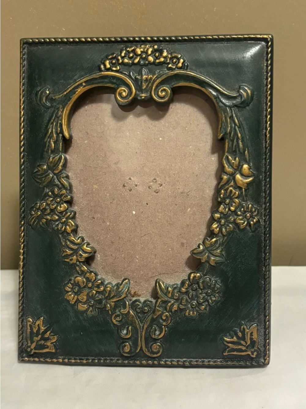 Ornate Green and Gold Decorative Photo Frame - Classic Home Accents